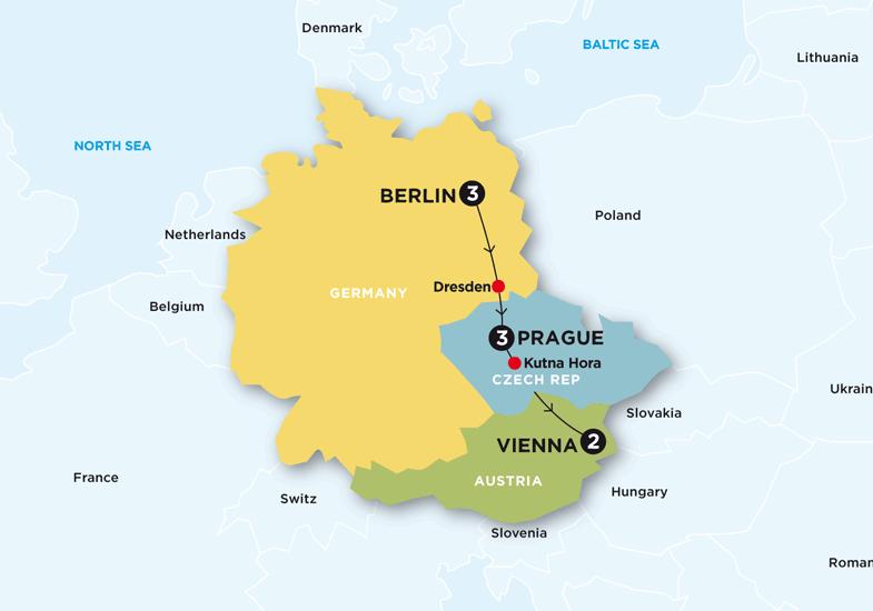 Berlin & Prague plus Vienna