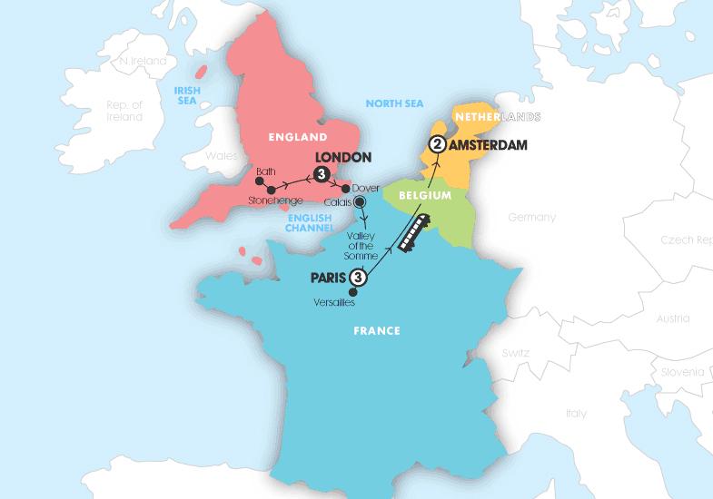 London & Paris plus Amsterdam