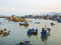 Asia River Cruise - Boats floating on the waters near Cai Be