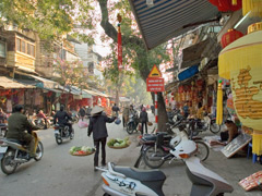 Asia River Cruise - Motorbikes on the streets of Hanoi