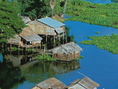 Asia River Cruise - Houses on Tonle Sap Lake